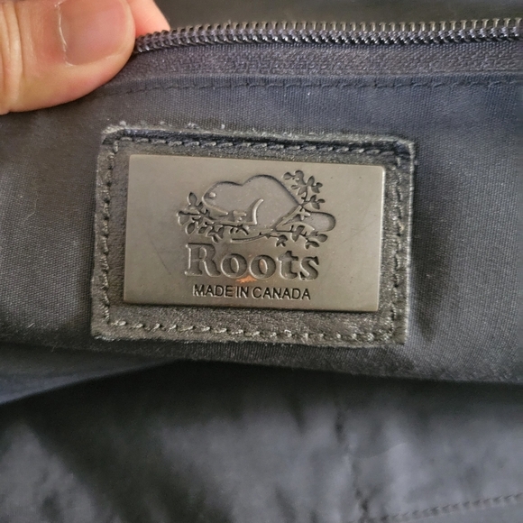 Roots full leather pebbled leather backpack medium large black unisex - Picture 11 of 12